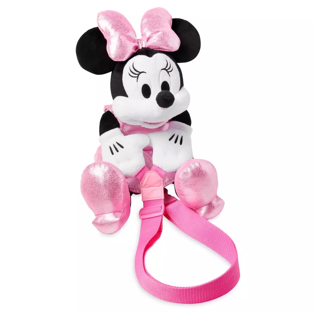 Disney Minnie Mouse Pink Plush Backpack